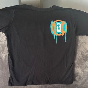 Baseball lifestyle 1010 Black T-Shirt with graffiti Print